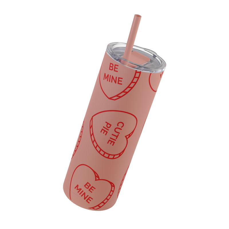 Hearts Skinny Matte Tumbler, 20oz