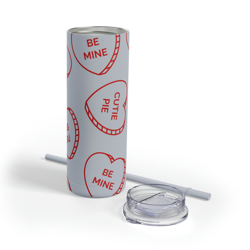 Hearts Skinny Matte Tumbler, 20oz