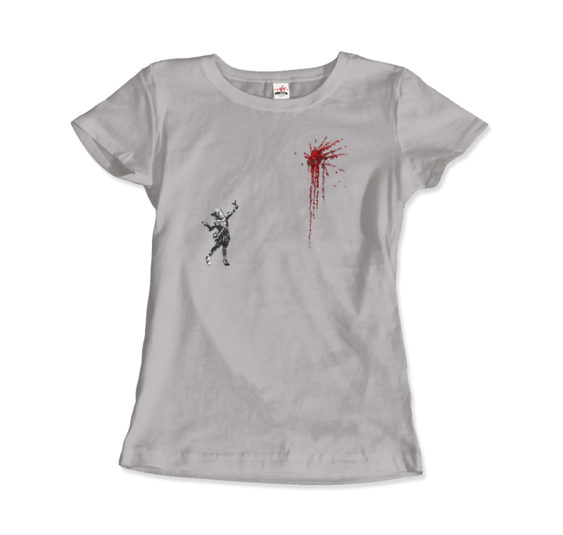 Banksy Valentines Day Mural Reproduction T-Shirt-6