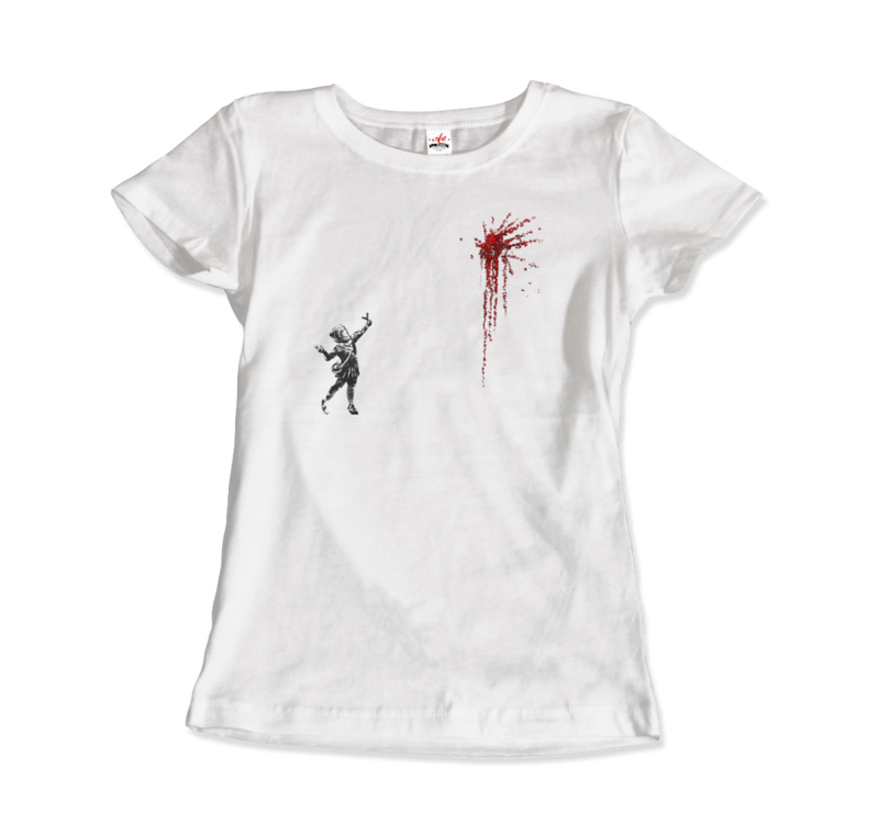 Banksy Valentines Day Mural Reproduction T-Shirt-2