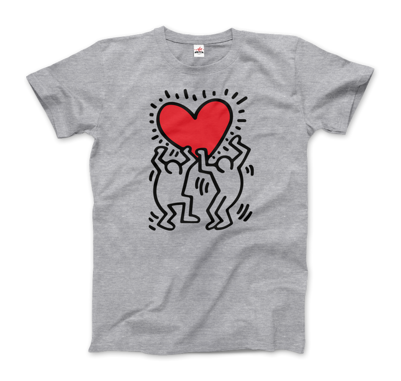 Men Holding Heart Icon, Street Art T-Shirt-6