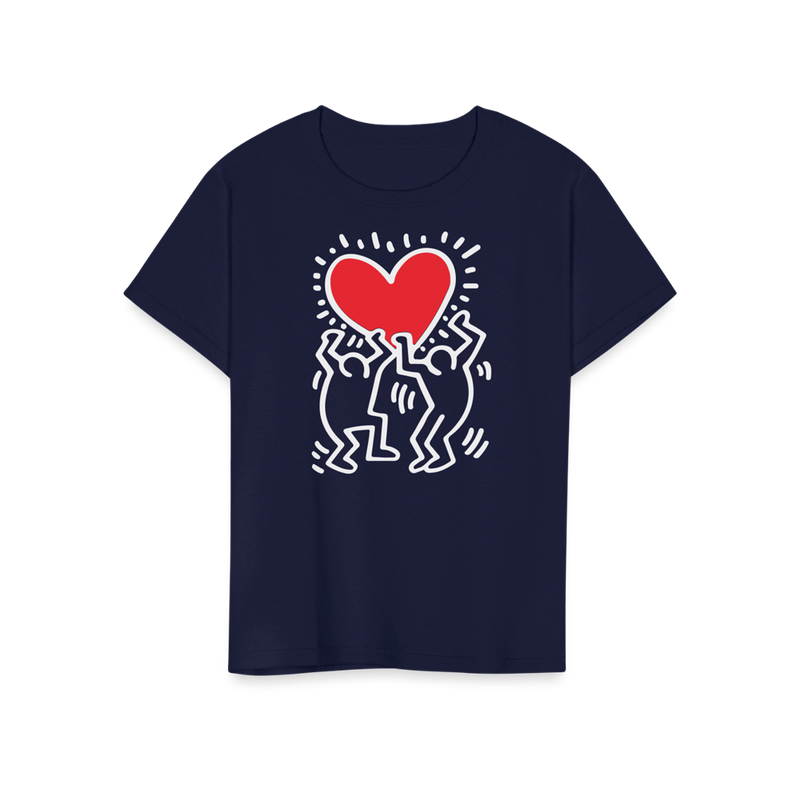 Men Holding Heart Icon, Street Art T-Shirt-16