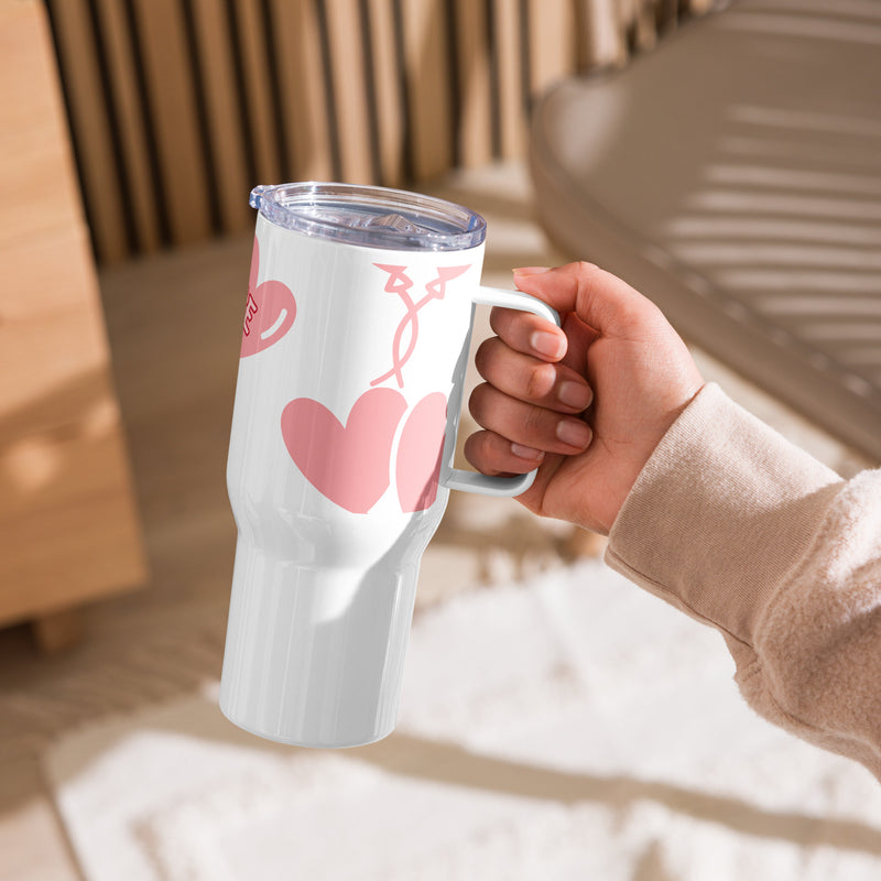 love you Travel mug with a handle