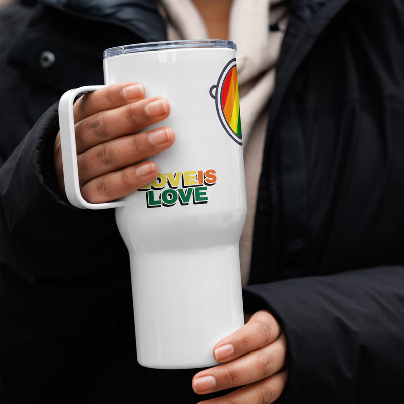 Love is Love Travel mug with a handle
