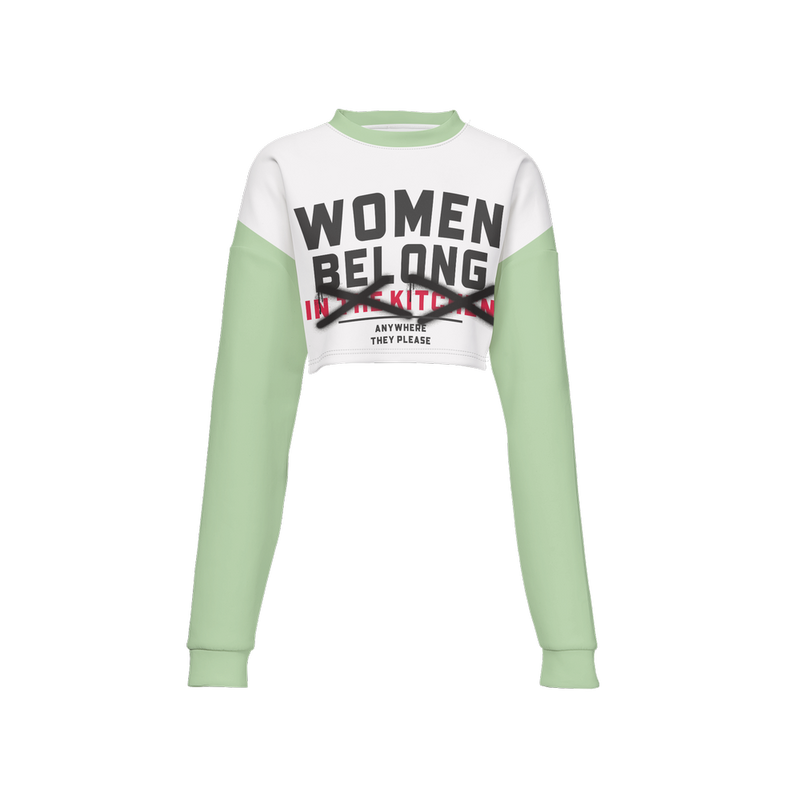 Women Belong Cropped Crewneck Sweatshirt