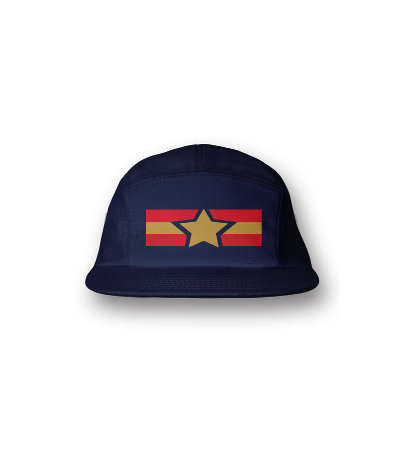 5Star 5panel Hat (navy red gold)