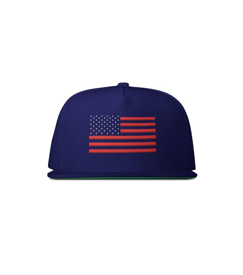 Classic Flag Snapback (navy red white)