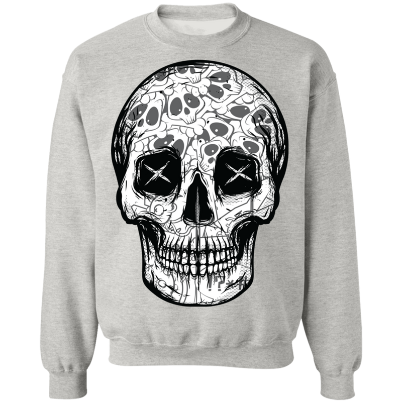 "SKULL HEADS" Crewneck Pullover Sweatshirt 