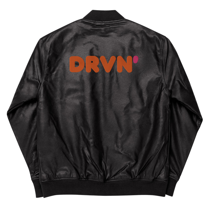 DRVN Leather Bomber Jacket