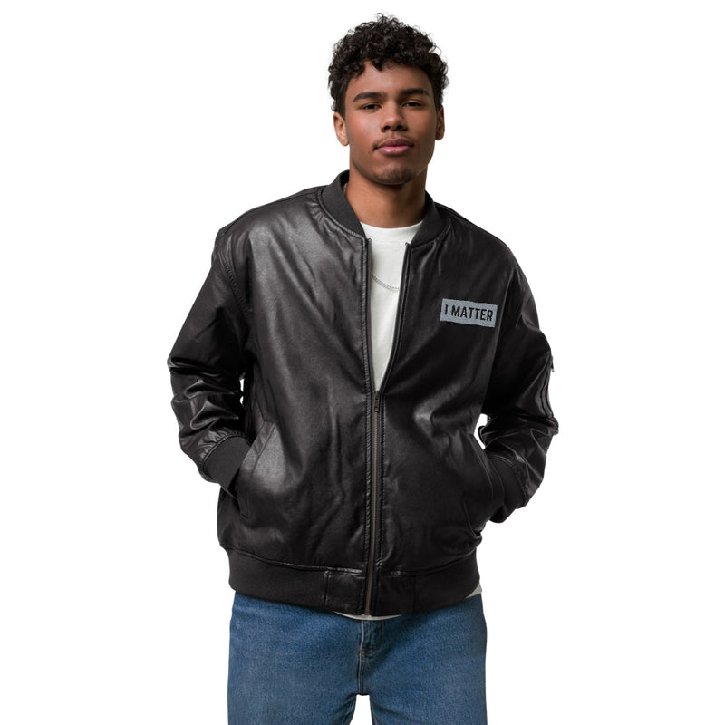 MATTER Leather Bomber Jacket