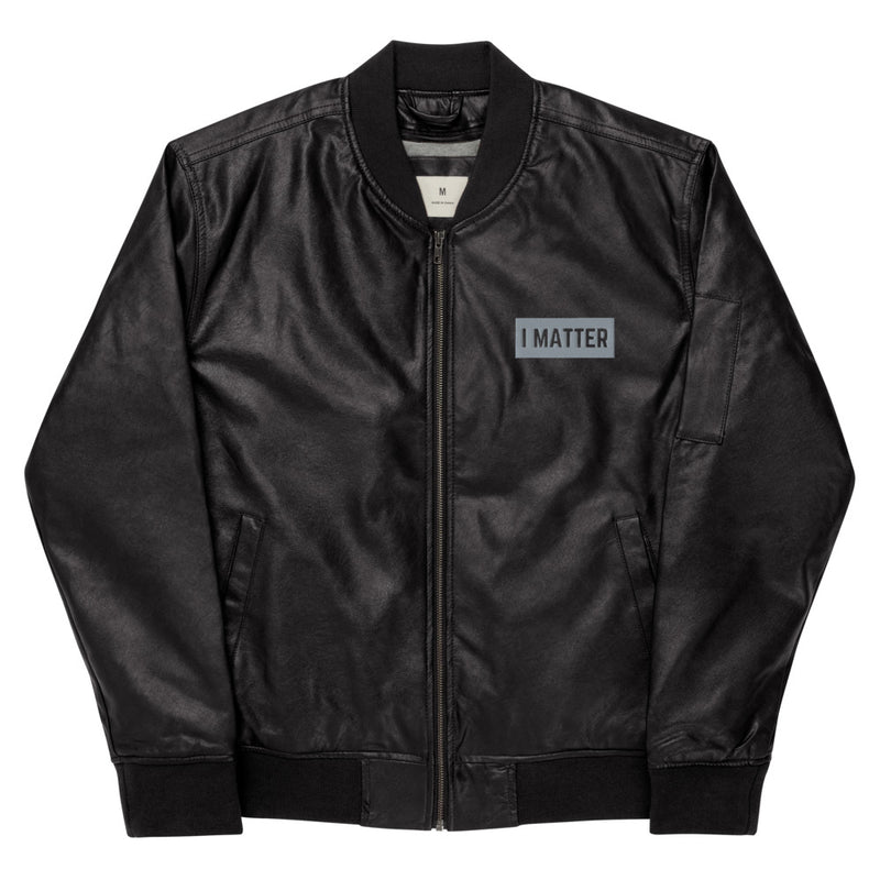 MATTER Leather Bomber Jacket