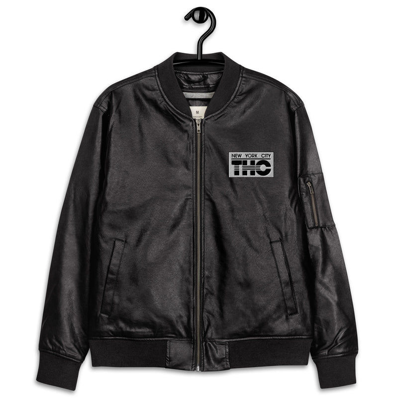 THC Leather Bomber Jacket