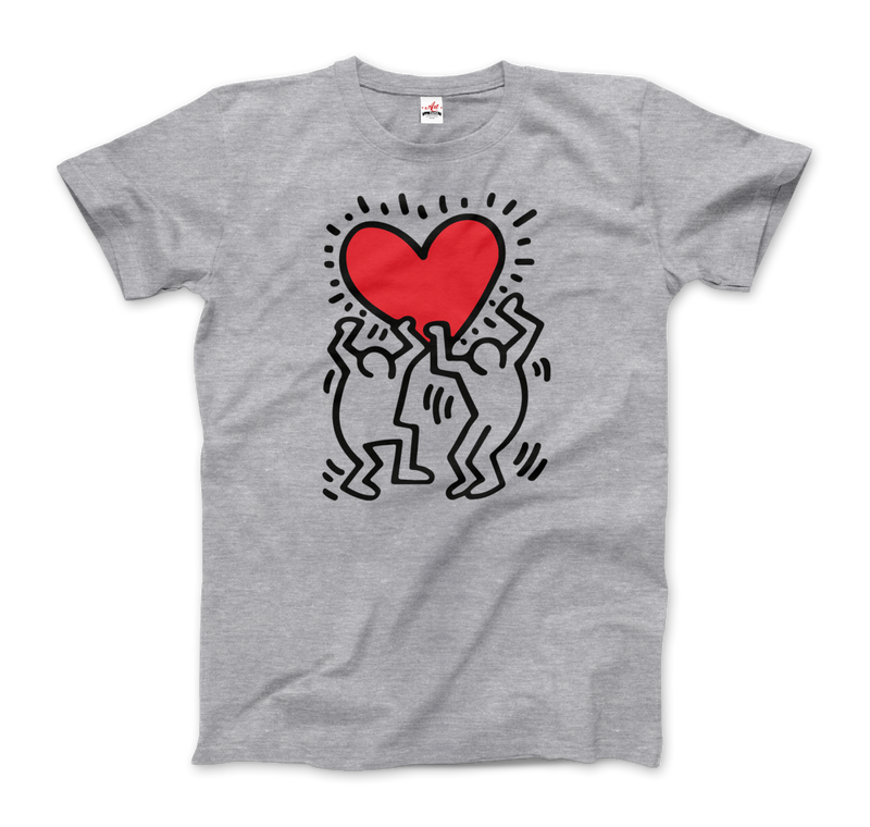 Men Holding Heart Icon, Street Art T-Shirt-4