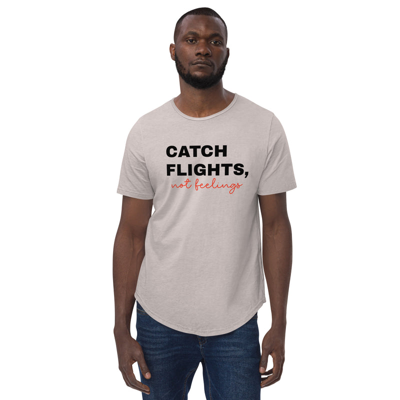 Catch Flights Men's Curved Hem T-Shirt