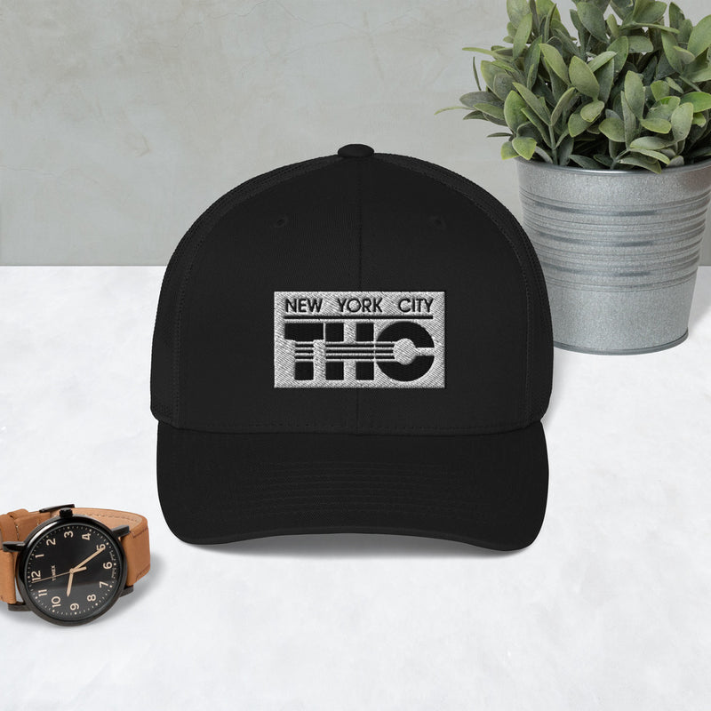 THC  Trucker Cap (BLACK/WHITE)