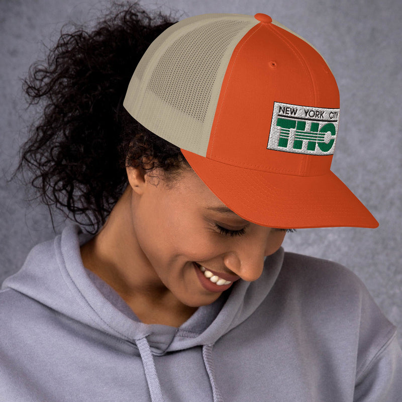 THC Trucker Cap (Green/White)